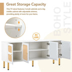 Merax Woven Media Console Table for TVs Up to 70