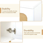 Merax Woven Media Console Table for TVs Up to 70