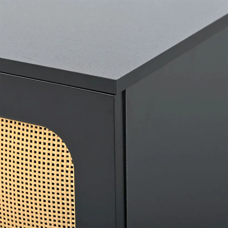 Merax Woven Media Console Table for TVs Up to 70