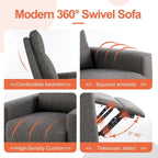 Manual Recliner Chair Winback Fabric Single Sofa