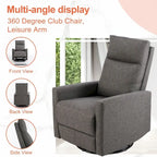 Manual Recliner Chair Winback Fabric Single Sofa