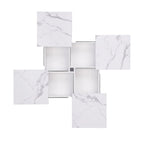 Square Marble Veneer Coffee Table Sliding Top with Storage by Harper&Bright Designs