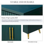 Wood TV Stand with Storage Cabinet & Adjustable Shelves, Media TV Console for Living Room Bedroom