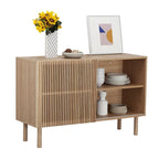 48.in Wood Oak Buffet Sideboard Accent Storage Cabinet