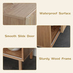 48.in Wood Oak Buffet Sideboard Accent Storage Cabinet