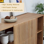 48.in Wood Oak Buffet Sideboard Accent Storage Cabinet