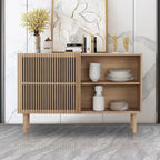 48.in Wood Oak Buffet Sideboard Accent Storage Cabinet