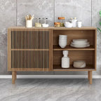 48.in Wood Oak Buffet Sideboard Accent Storage Cabinet