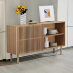 48.in Wood Oak Buffet Sideboard Accent Storage Cabinet