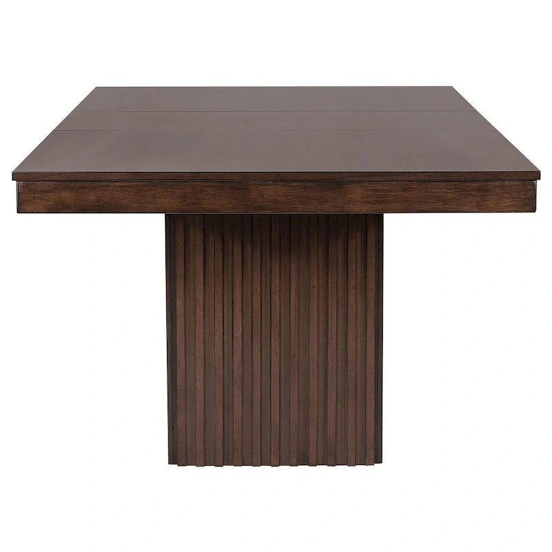 Ryn Dining Table, 60-78 Inch Removable Extendable Rectangular Top, Brown