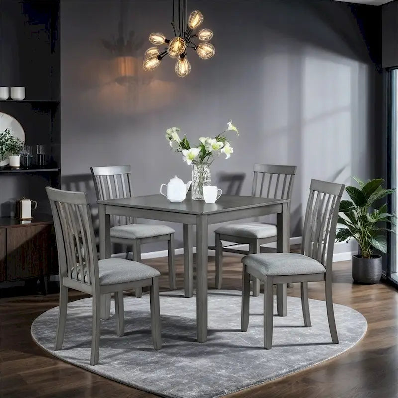 Wooden Dining Rectangular Table set for 4,Kitchen Dining Table