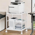Printer Stand with Charging Station and USB Ports Large 3-Tier - 24 D x 18.62 W x 30.86 H