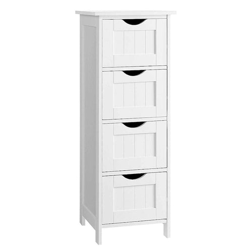 11.8 in. White Wooden Freestanding Bathroom Storage Linen Cabinet