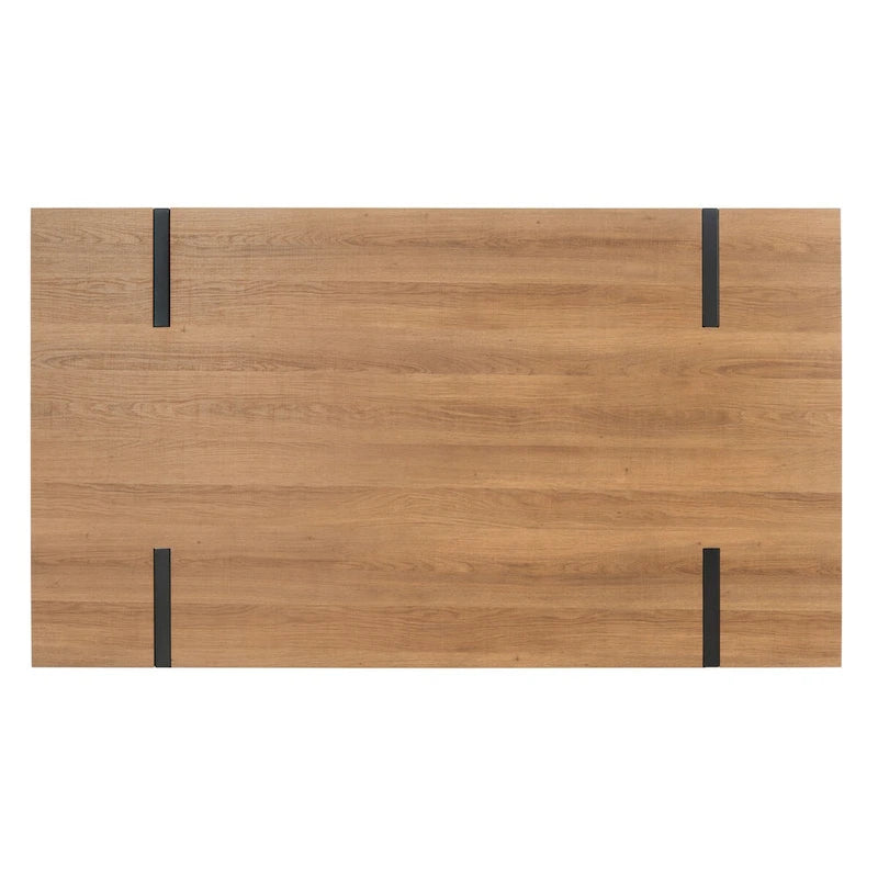 SAFAVIEH Asal Mid-Century Industrial Rustic Dining Room Table - 59.1  W x 35.4  L x 29.5  H - 59Wx35Dx30H