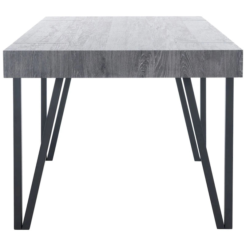 SAFAVIEH Asal Mid-Century Industrial Rustic Dining Room Table - 59.1  W x 35.4  L x 29.5  H - 59Wx35Dx30H